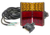 120 Series Left & Right Hand LED Combo Trailer Lamp Kit - Stop / Tail / Indicator / License Plate with 9m Cable & Flat Trailer Plug