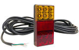 120 Series Left Hand LED Combo Trailer Lamp - Stop / Tail / Indicator with 9m Cable(10-30V)