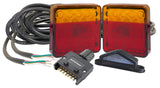20 Series Left Hand LED Combo Trailer Lamp Kit - Stop / Tail / Indicator with 9m Cable, Lisence Plate & Flat Trailer Plug