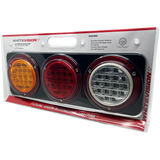 350 Series LED Combo Lamp Coloured Lens - Stop / Tail / Indicator / Reverse Black Base Blister