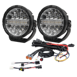 Razyer 7" Series LED Driving Light Pack With Wiring Kit