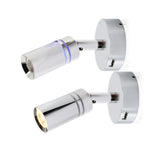 LED Chrome Base Ball Neck Reading Light with USB Socket