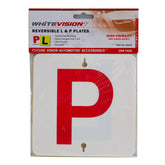 Reversible Black on Yellow & Red on White L & P Plate