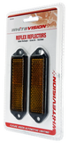 WR121 Series Amber Reflector Black Base Blister