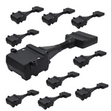 Trailer Adaptor - Flat 7 Pin Plug to Flat 12 Pin Socket Blister 10 Pack