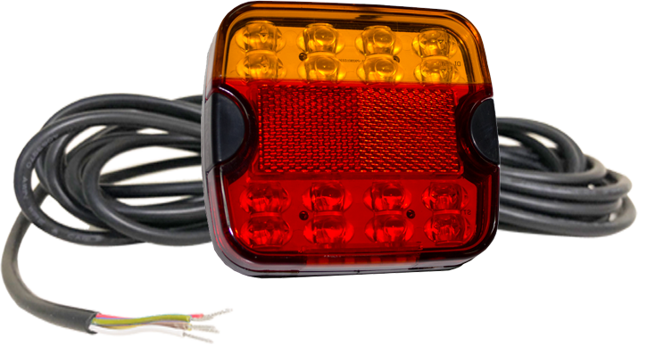 10 Series Right Hand LED Combo Trailer Lamp - Stop / Tail / Indicator / License Plate with 9m cable