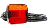 10 Series Right Hand LED Combo Trailer Lamp - Stop / Tail / Indicator / License Plate with 9m cable