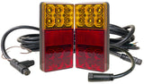 120 Series Left & Right Hand LED Combo Trailer Lamp Kit - Stop / Tail / Indicator / License Plate (5.5x1.4m)