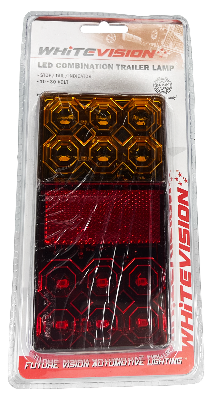 120 Series Left Hand LED Combo Trailer Lamp - Stop / Tail / Indicator (10-30V) Blister