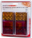 120 Series Left & Right Hand LED Combo Trailer Lamp - Stop / Tail / Indicator / License Plate (10-30V) Blister