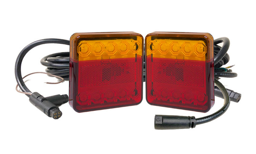 20 Series Left & Right Hand LED Combo Trailer Lamp Kit - Stop / Tail / Indicator / License Plate (5.5x1.4m)