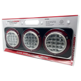 350 Series LED Combo Lamp Clear Lens - Stop / Tail / Indicator Black Base Blister