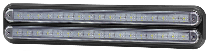 360 Series LED Slimline Clear Lens Combo Lamp - Stop / Tail / Indicator  Black Base