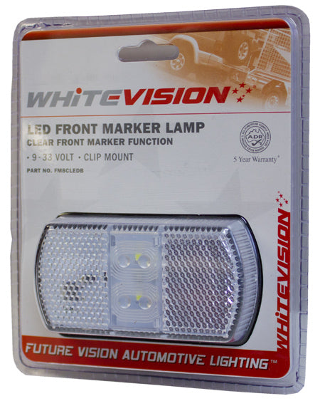 SM8 Series Clear Lens Front Clearance LED Marker Blister