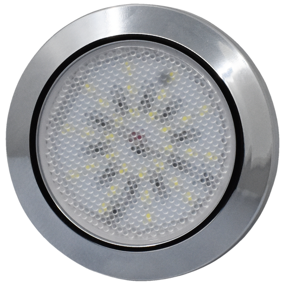 70 mm Round LED Interior Light Chrome Base