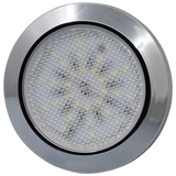 70 mm Round LED Interior Light Chrome Base