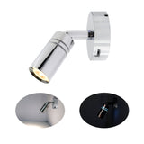 LED Chrome Base Ball Neck Reading Light with USB Socket