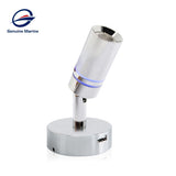 LED Chrome Base Ball Neck Reading Light with USB Socket