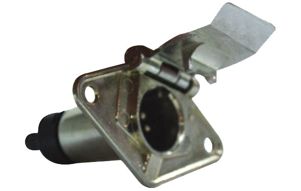 Trailer Socket - Small Metal Round 7 Pin