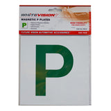 Magnetic Green on White P Plate