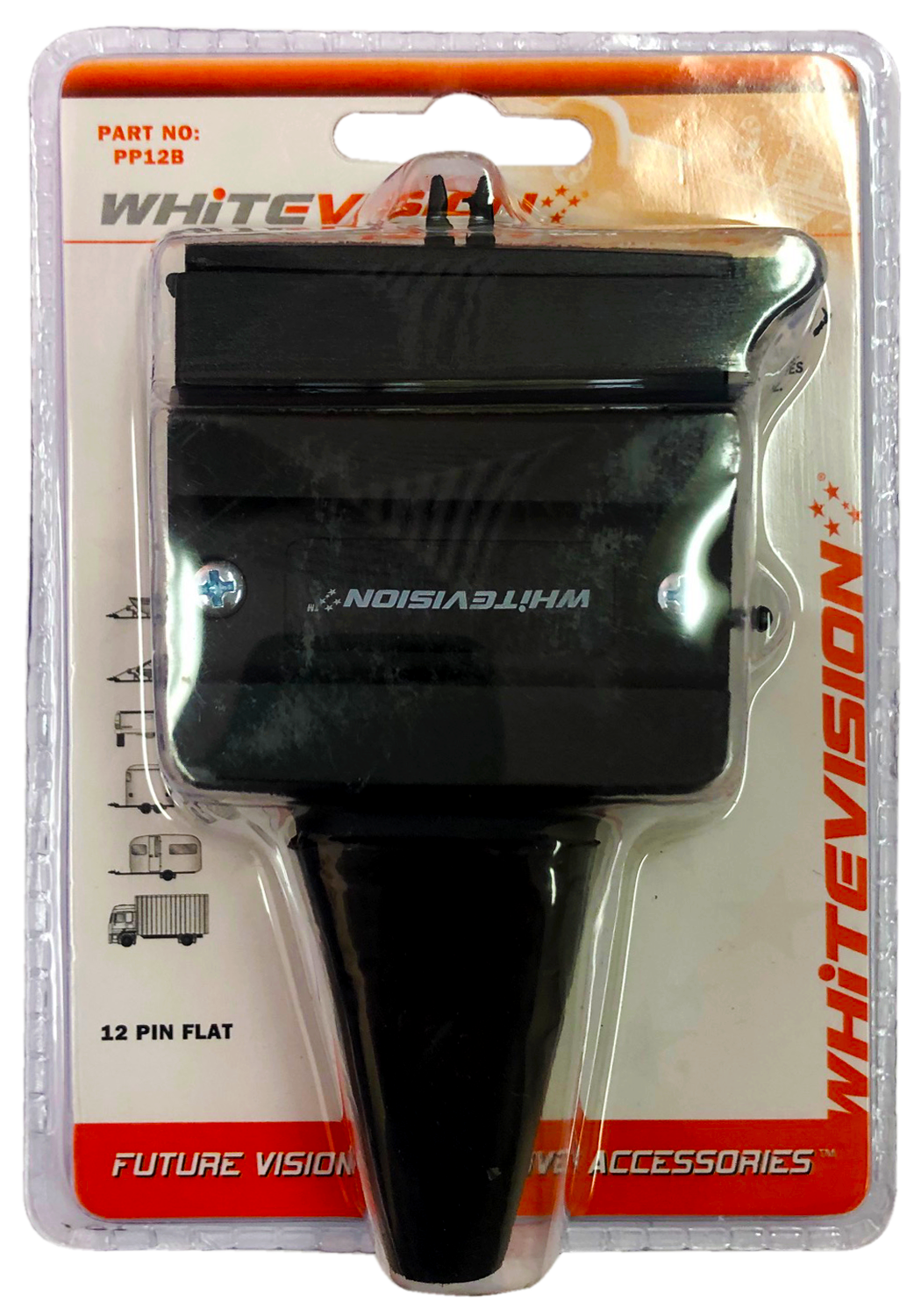 Trailer Plug - Flat 12 Pin Blister