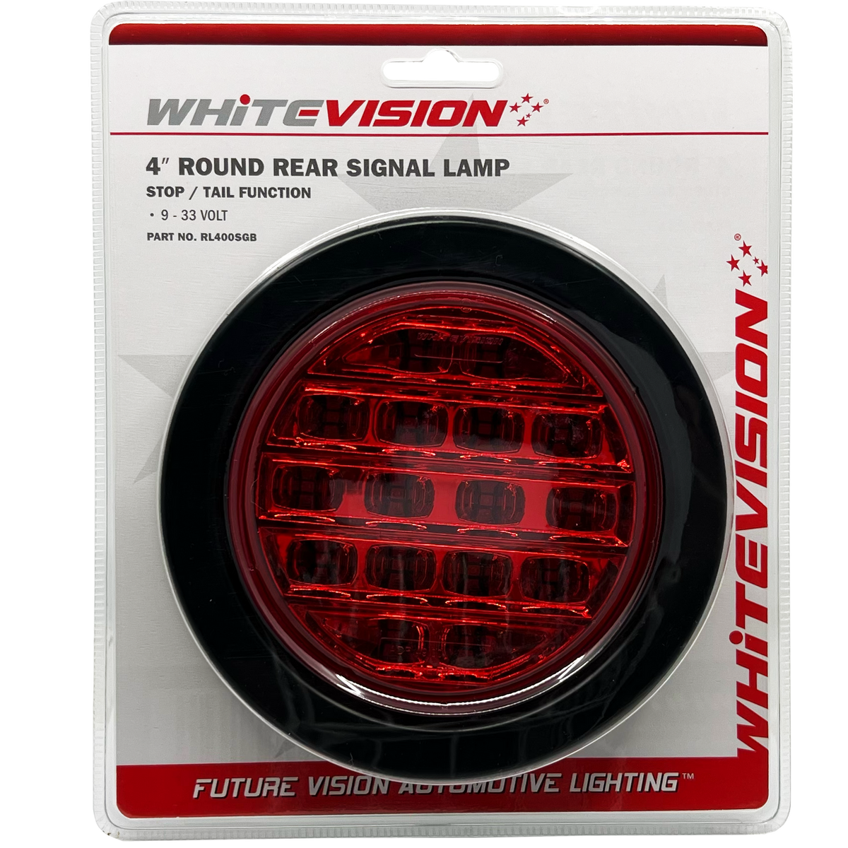 400 Series LED Red Lens Stop/Tail Lamp with Grommet Blister
