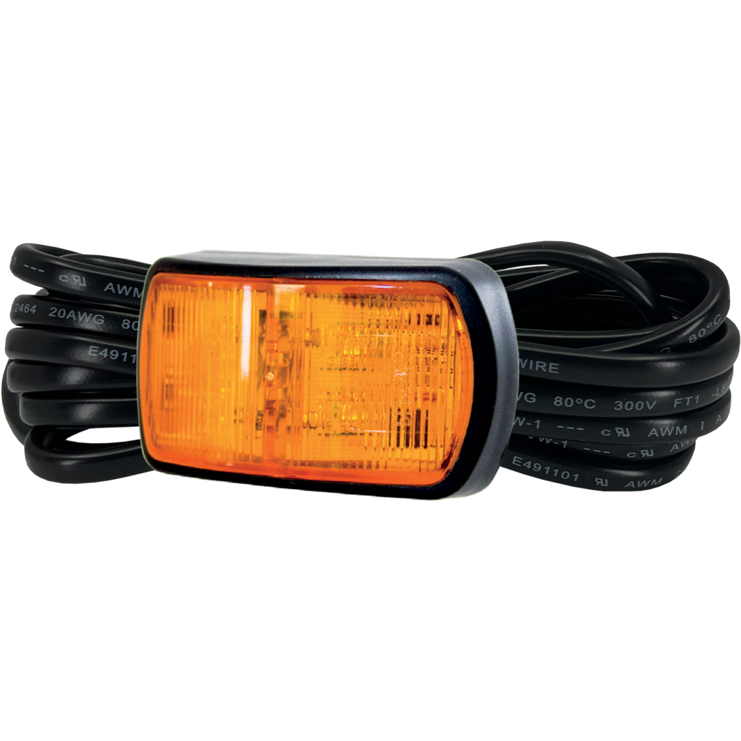 SM60 Series Amber Lens Side LED Marker / Sub Side Flasher with 3m Cable
