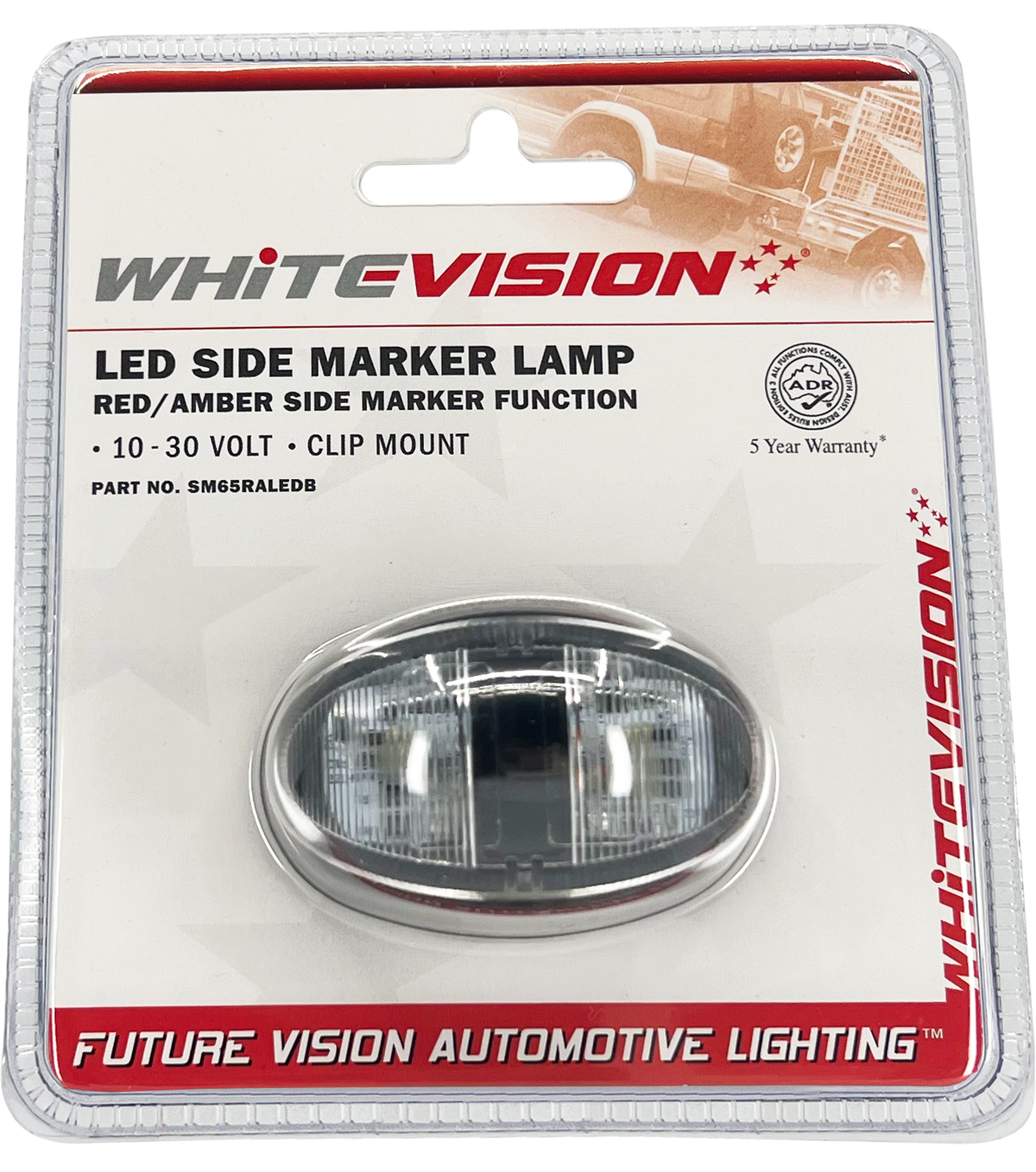 SM65 Series Red / Amber Lens Side LED Marker Blister