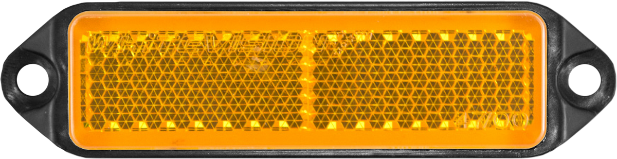 WR121 Series Amber Reflector Black Base