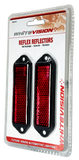WR121 Series Red Reflector Black Base Blister