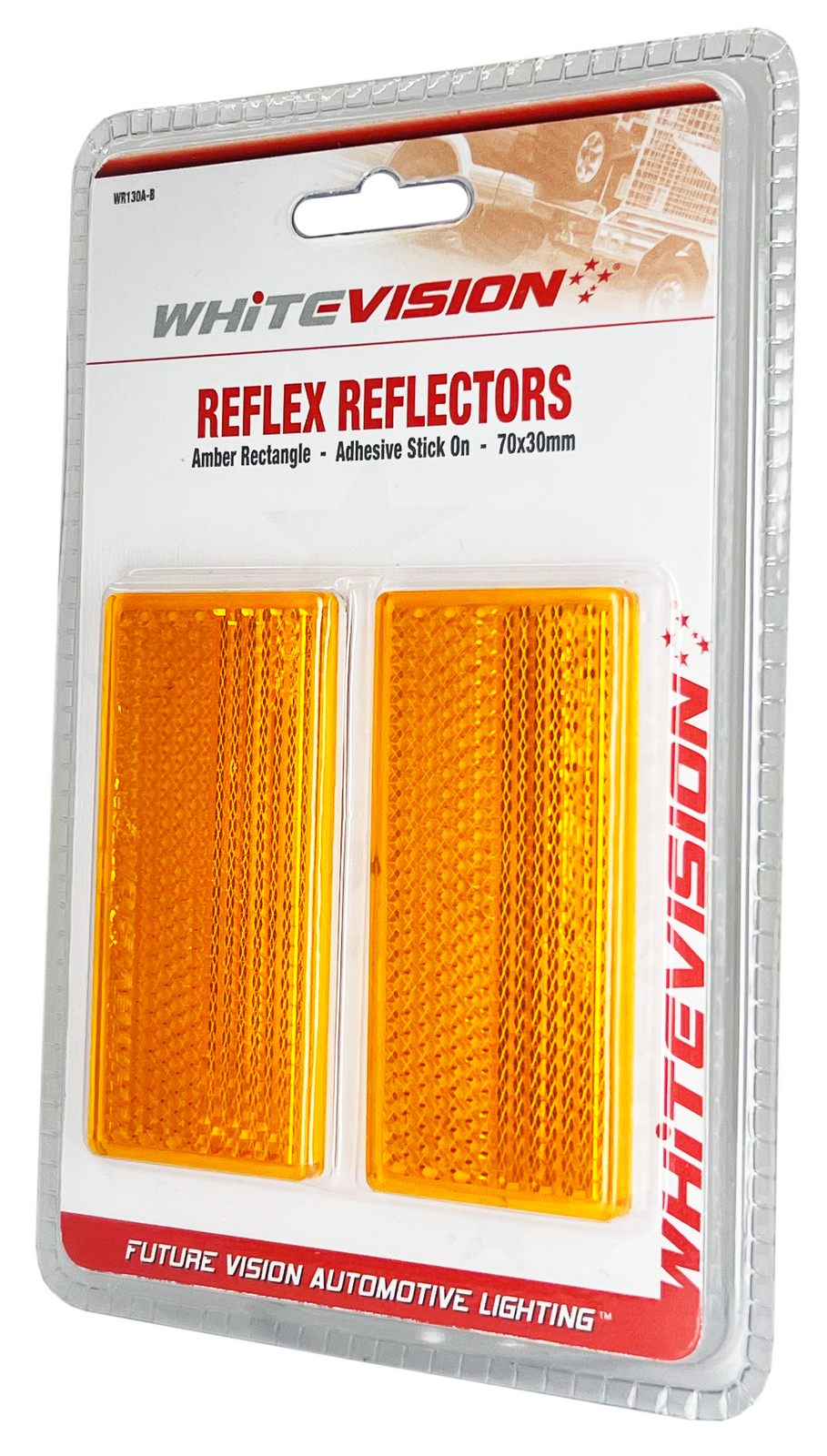 WR130 Series Amber Reflector Blister