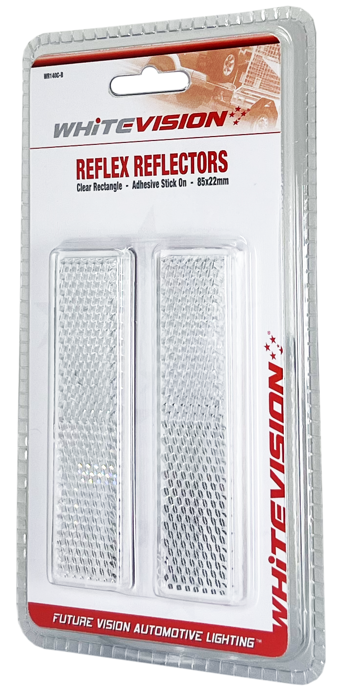 WR140 Series Clear Reflector - Twin Pack Blister