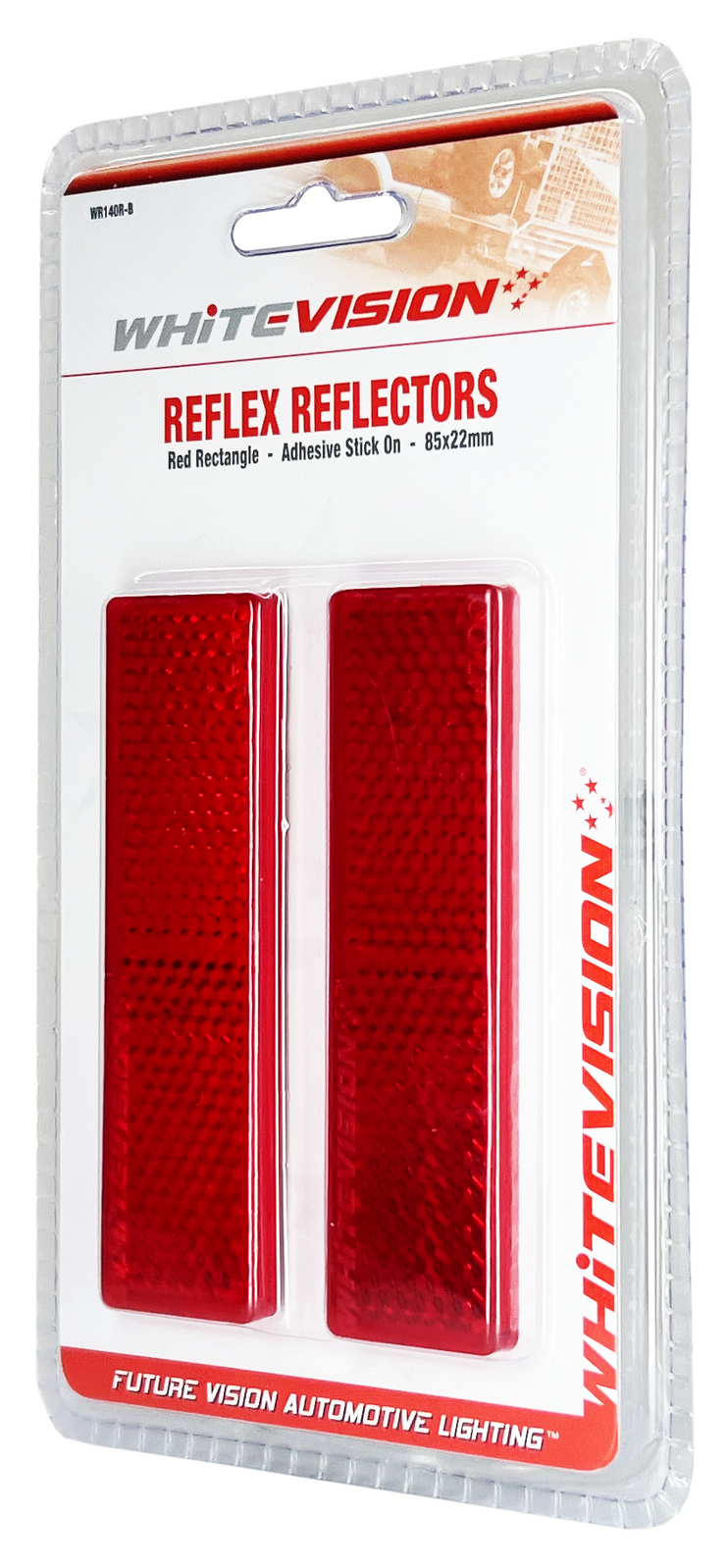 WR140 Series Red Reflector - Twin Pack Blister