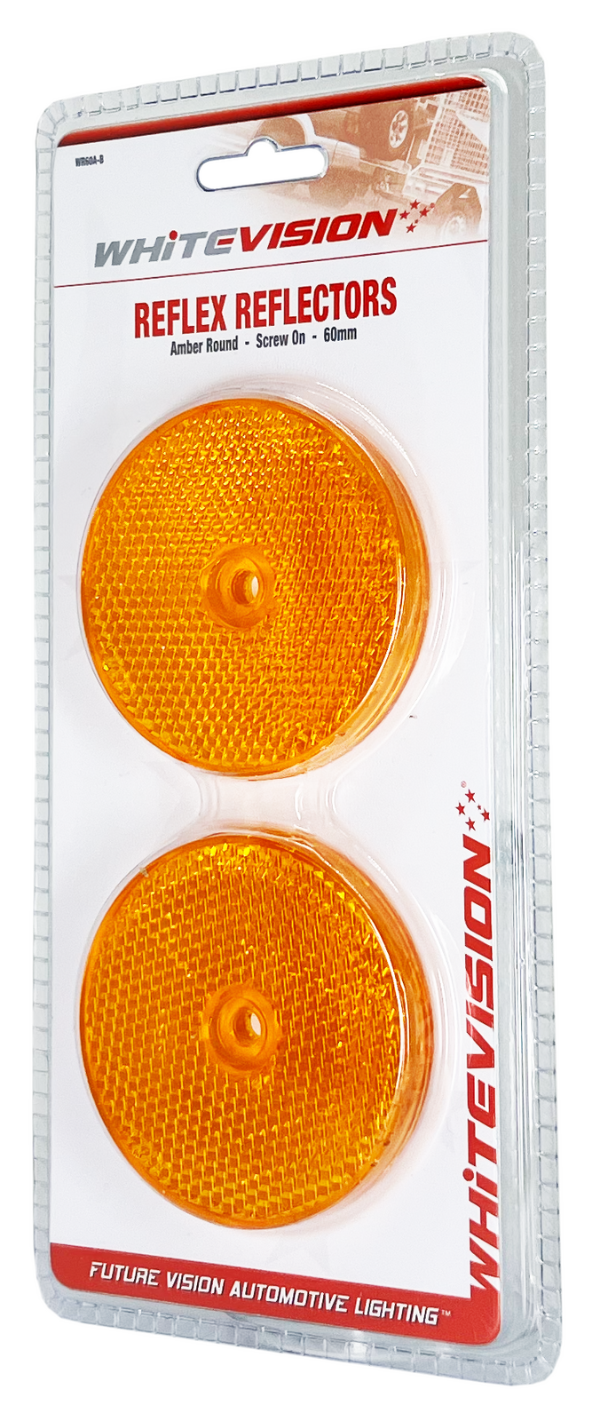 WR60 Series Round Amber Reflector Blister