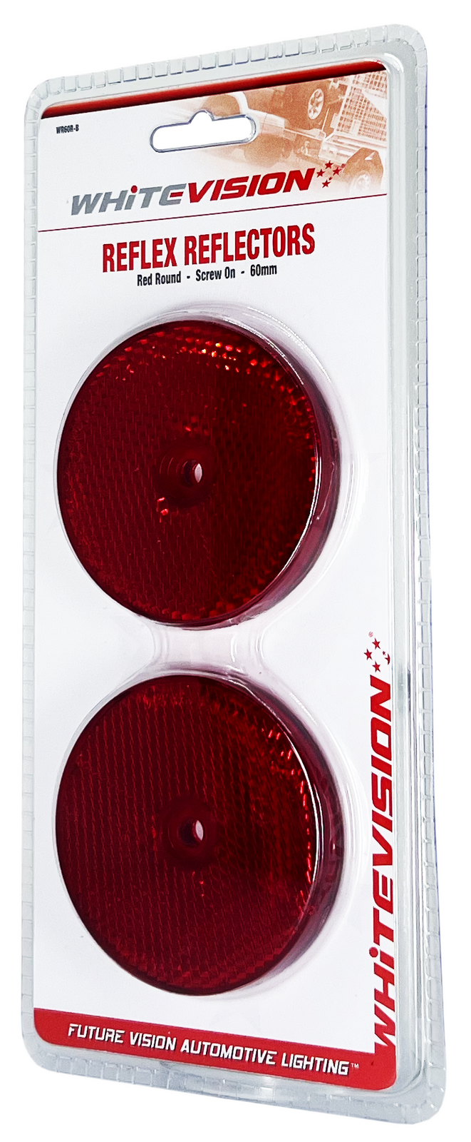 WR60 Series Round Red Reflector Blister