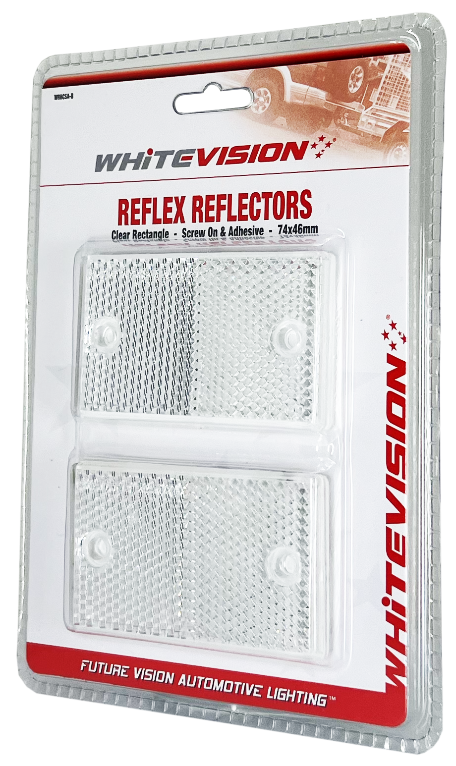 WR6 Series Clear Self Adhesive Reflector - - Twin Pack Blister