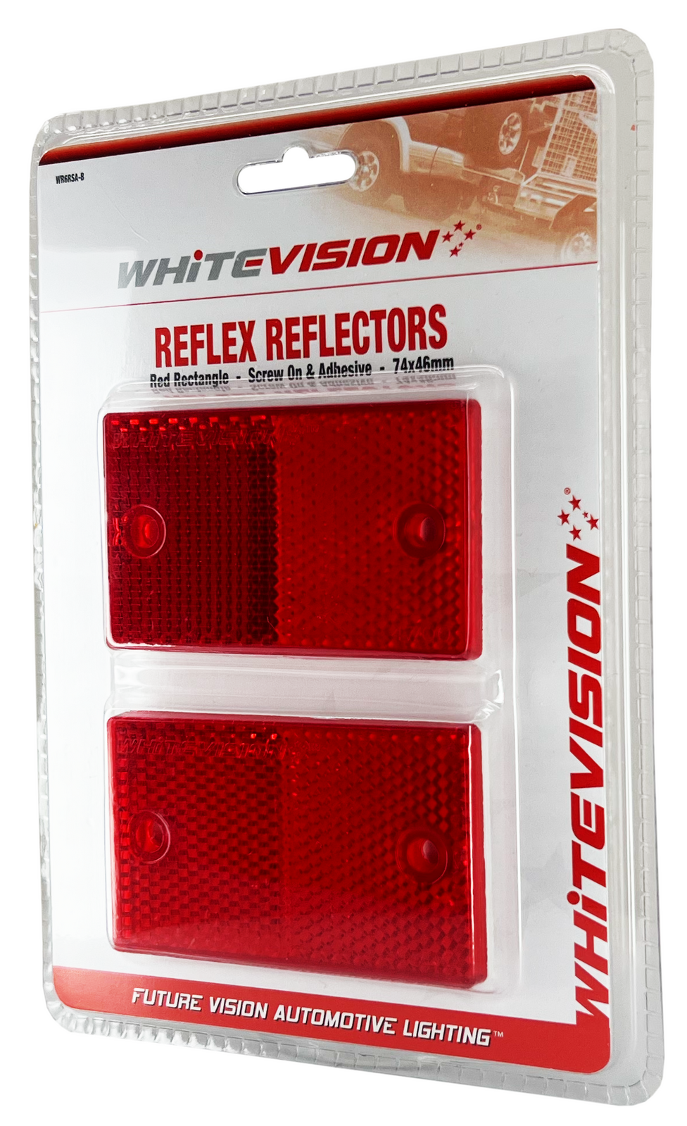 WR6 Series Red Self Adhesive Reflector - Twin Pack Blister