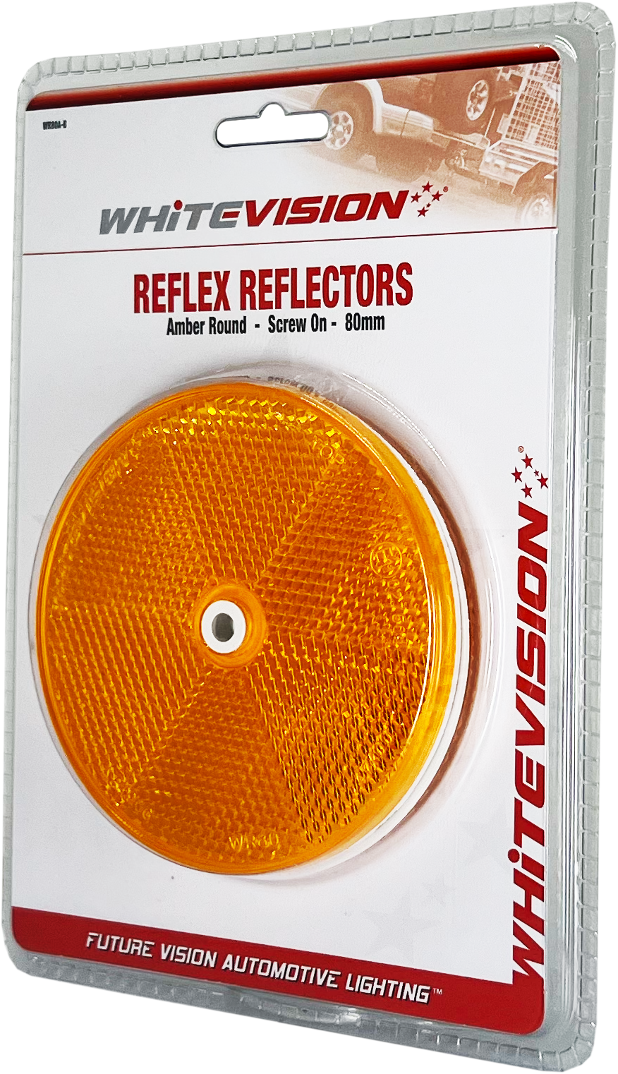 WR80 Series Round Amber Delineator- Twin Pack Blister