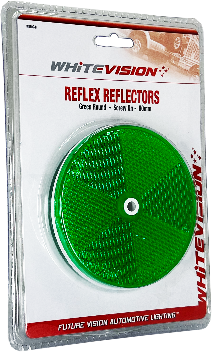 WR80 Series Round Green Delineator- Twin Pack Blister